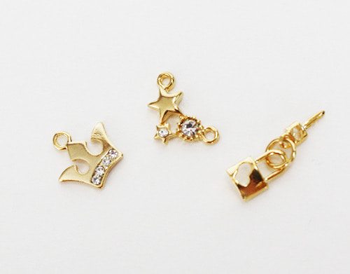 미니미 금속장식 (왕관, 별, 열쇠)
